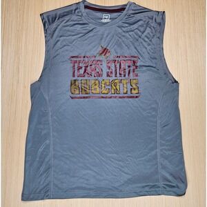 Texas State Bobcats‎ Mens Pro Edge Cutoff Shirt Size L Gray